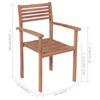 vidaXL Garden Chairs 4 pcs with Taupe Cushions Solid Teak Wood