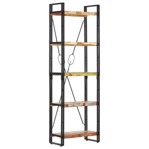 vidaXL Bookcase | Multicolour | Solid Reclaimed Wood | 60x30x180 cm | Bookshelf
