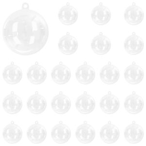 vidaXL Christmas Ball Set 25 pcs Transparent Dia. 8 cm Plastic