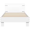 vidaXL Bed Frame without Mattress with Headboard White 90x200 cm