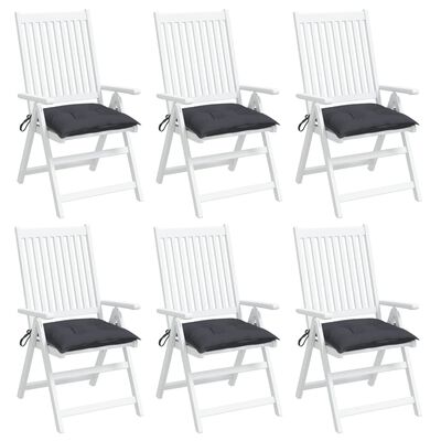 vidaXL Chair Cushions 6 pcs Anthracite 40x40x7 cm Oxford Fabric