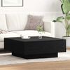 vidaXL Coffee Table Black Oak 80 x 80 x 31 cm