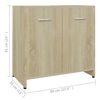 vidaXL Bathroom Cabinet Sonoma Oak 60x33x61 cm Engineered Wood