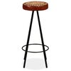 vidaXL Bar Stools 2 pcs Real Leather