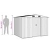 vidaXL Garden Storage Shed Green Metal 257x205x178 cm
