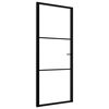 vidaXL Interior Door ESG Glass and Aluminium 83x201.5 cm Black