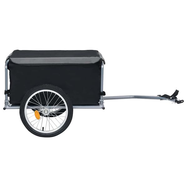 vidaXL Bike Trailer Black and Grey 65 kg