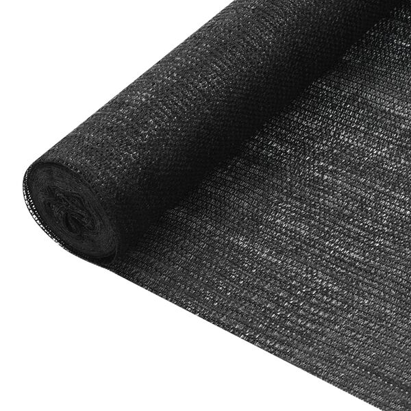 vidaXL Privacy Net Black 3.6x50 m HDPE 75 g/m²