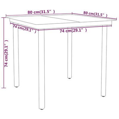 vidaXL 5 Piece Garden Dining Set Black