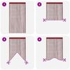 vidaXL String Curtains 2 pcs 100x250 cm Burgundy
