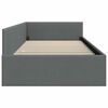 vidaXL Corner Bed Frame with Headboard Dark Grey 90 cm x 200 cm Velvet