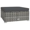 vidaXL 9 Piece Garden Lounge Set with Cushions Poly Rattan Grey
