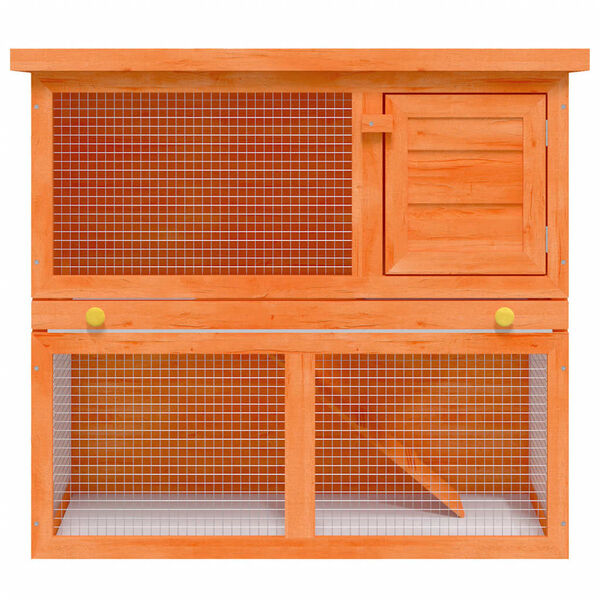 vidaXL Outdoor Rabbit Hutch Small Pet Cage 1 Door Wood
