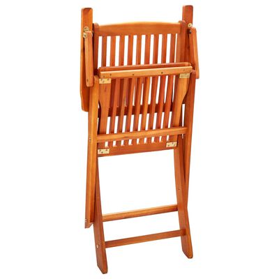 vidaXL Folding Garden Chairs 8 pcs Solid Eucalyptus Wood
