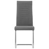 vidaXL Cantilever Dining Chairs 2 pcs Dark Grey Fabric