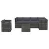 vidaXL 7 Piece Garden Pallet Lounge Set with Cushions Solid Pinewood