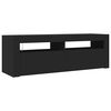 vidaXL TV Cabinet with LED Lights Black 120x35x40 cm