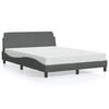 vidaXL Bed Frame Dover Dark Grey 120x200 cm Fabric