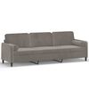 vidaXL 3-Seater Sofa with Pillows&Cushions Light Grey 210 cm Velvet