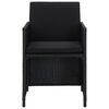 vidaXL 13 Piece Outdoor Dining Set with Cushions Poly Rattan Black