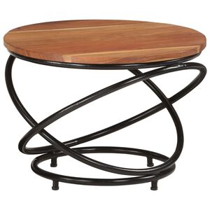 vidaXL Coffee Table &Oslash; 55x40 cm Solid Wood Acacia