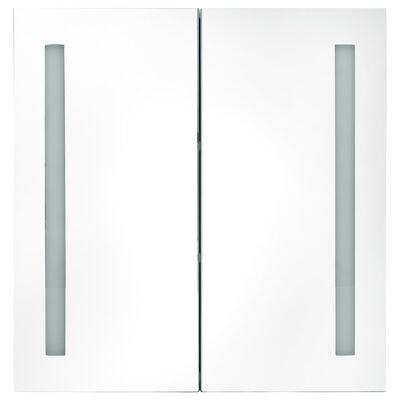 vidaXL LED Bathroom Mirror Cabinet Grey 62x14x60 cm
