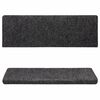 vidaXL Stair Mats Self-adhesive 15 pcs 65x21x4 cm Dark Grey Rectangular Edge