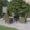 vidaXL 5 Piece Garden Dining Set Brown