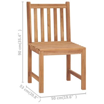 vidaXL Garden Chairs 8 pcs with Cushions Solid Teak Wood