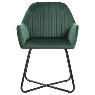 vidaXL Dining Chairs 2 pcs Green Velvet