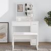 vidaXL Dressing Table with Mirror White 86.5x35x136 cm