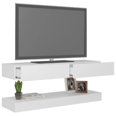 vidaXL TV Cabinet with LED Lights White 120x35 cm