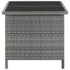 vidaXL 5 Piece Outdoor Dining Set with Cushions Poly Rattan Grey