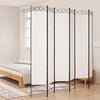 vidaXL 6-Panel Room Divider White 240x220 cm Fabric