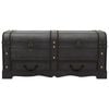 vidaXL Treasure Chest Wood Black 90x51x42 cm