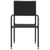 vidaXL 5 Piece Outdoor Dining Set Poly Rattan Black