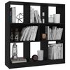 vidaXL Book Cabinet Black 97.5x29.5x100 cm Engineered Wood