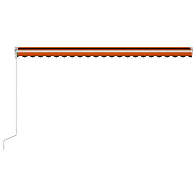 vidaXL Automatic Retractable Awning 500x300 cm Orange and Brown