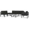 vidaXL Sectional Corner Sofa 1 pc with Cushions Aluminium Anthracite