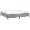 vidaXL Bed Frame without Mattress Light Grey 180x200 cm Super King Velvet