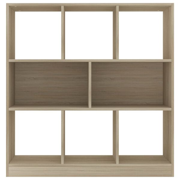 vidaXL Book Cabinet Sonoma Oak 97.5x29.5x100 cm Engineered Wood