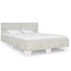 vidaXL Bed Frame without Mattress Grey Natural Rattan 160x200 cm
