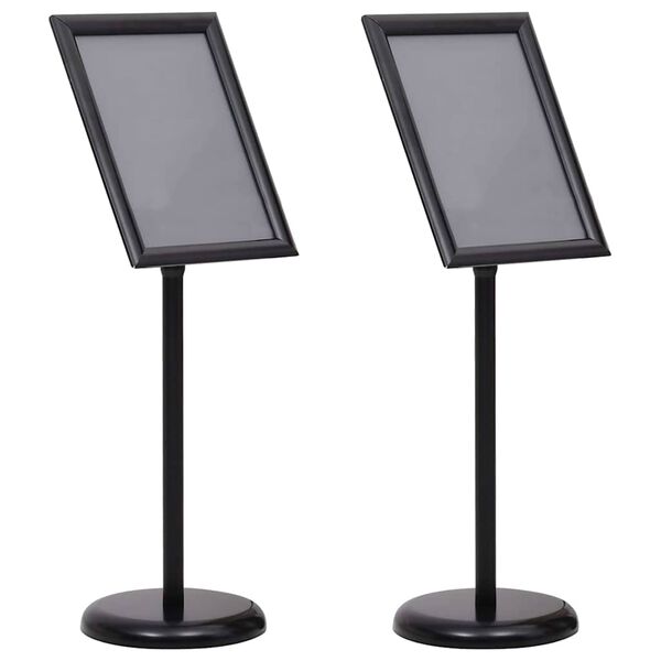 vidaXL Poster Stands 2 pcs Black 45 x 32.7 x 108 cm Aluminium
