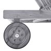 vidaXL Garden Sun Lounger with Cushion Grey Solid Acacia Wood