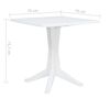 vidaXL Garden Table White 70 x 70 x 71.7 cm Plastic