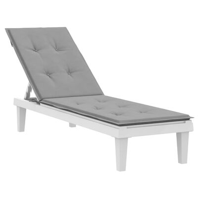 vidaXL Deck Chair Cushion Grey (75+105)x50x4 cm