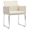 vidaXL Dining Chairs 2 pcs Linen-look White