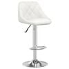 vidaXL Bar Stools 2 pcs White Faux Leather