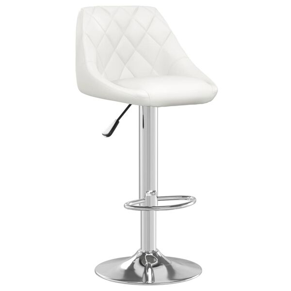 vidaXL Bar Stools 2 pcs White Faux Leather