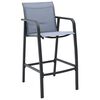 vidaXL 7 Piece Garden Bar Set Black and Grey